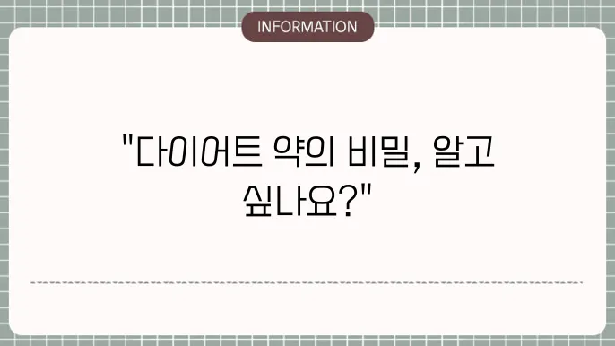 다이어트 처방약