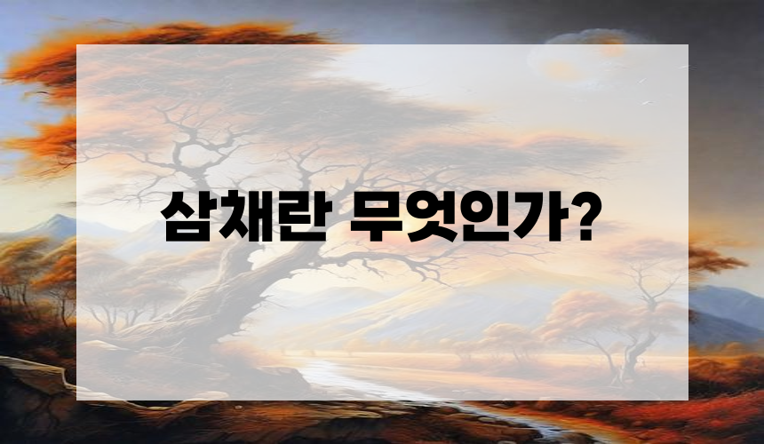 삼채란 무엇인가?
