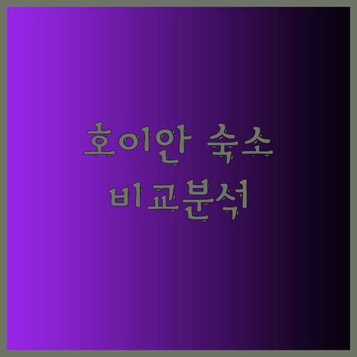 호이안 숙소 고민 끝! 빅토리아 호이