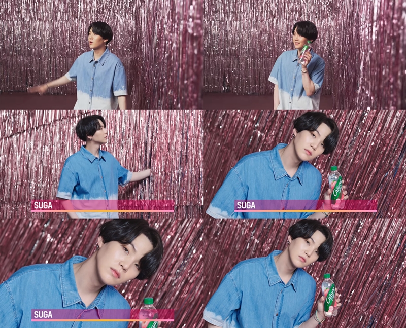  방탄소년단 슈가, 칠성사이다 개인편 메이킹 영상 시크한 매력 폭발