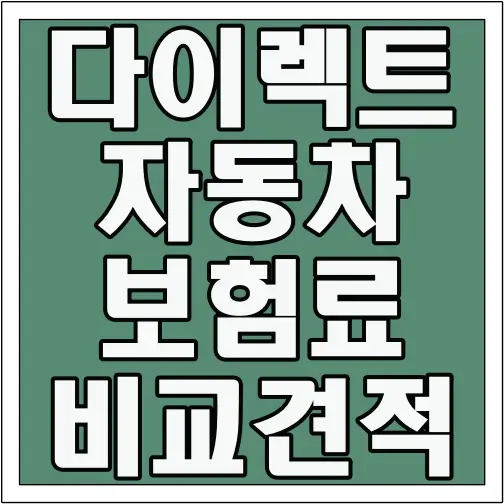 다이렉트 자동차보험료 비교견적 글씨 썸네일
