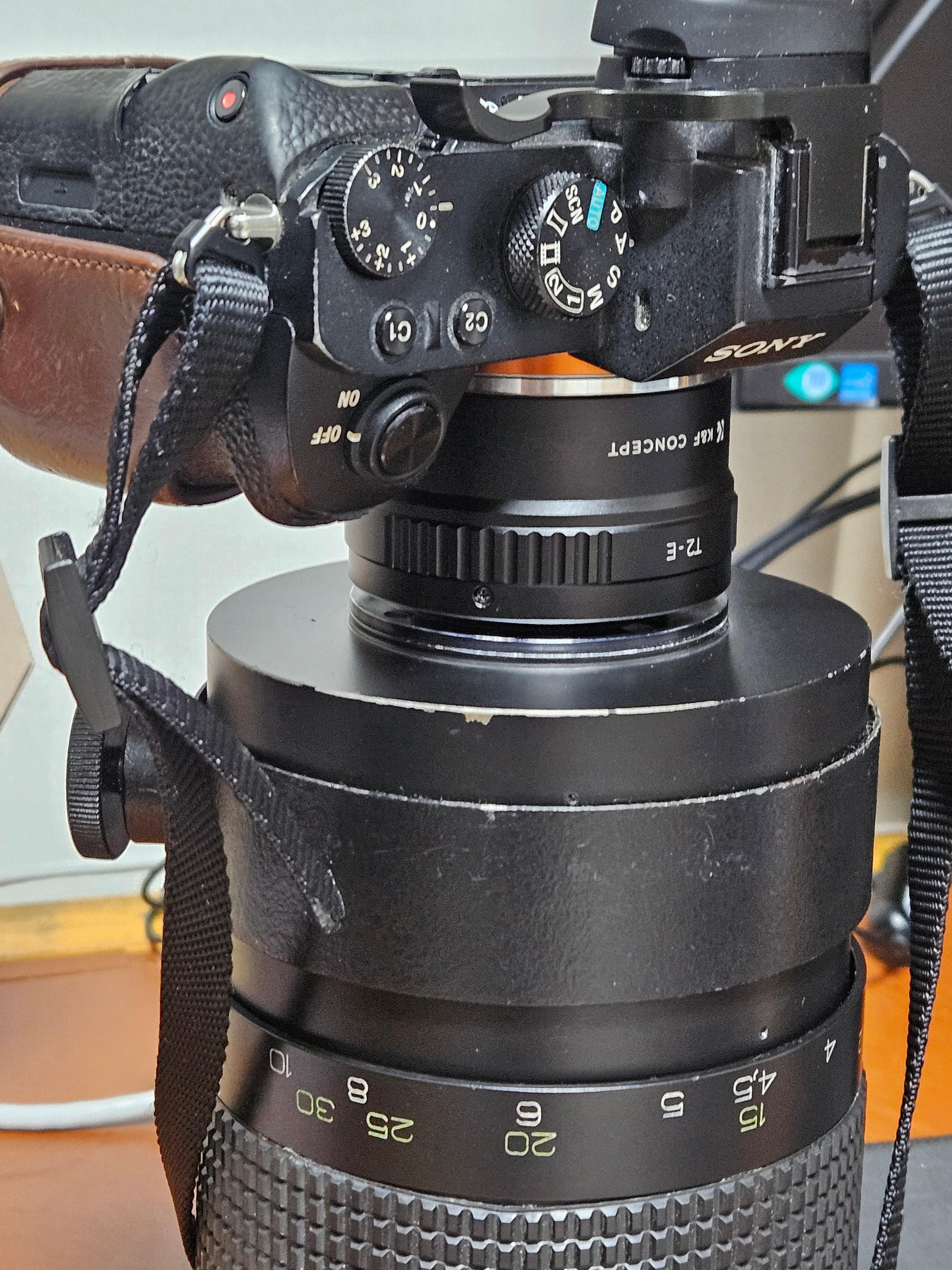 소니에 루비나 500mm 올드렌즈 호환