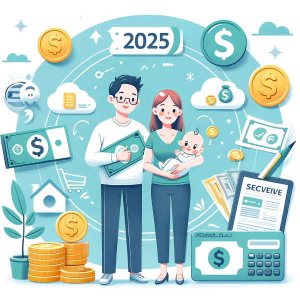 2025년 부모급여 인포그래픽 이미지