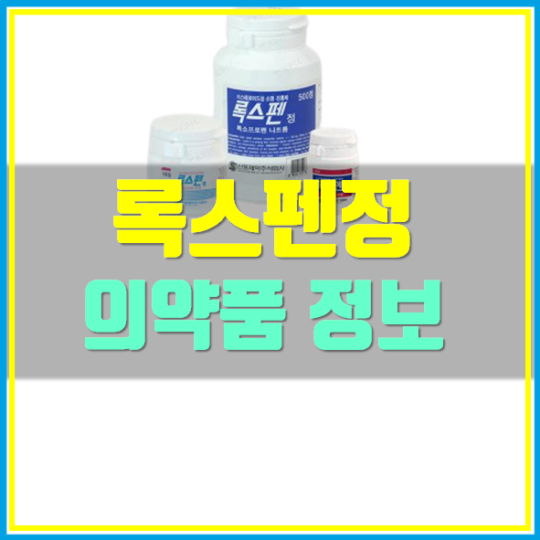  록스펜정 복용법