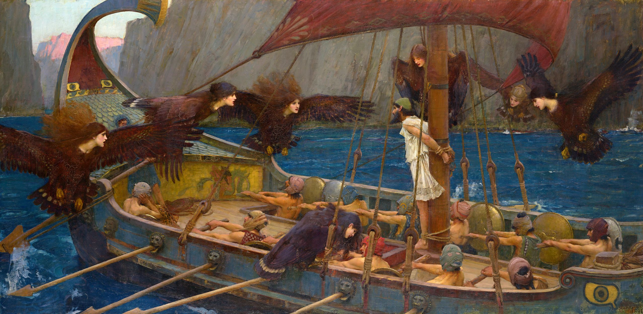 오딧세이와 세이렌- Ulises y las Sirenas(빅토리아 국립 미술관&#44; 멜버른&#44; 1891