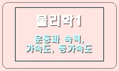  운동의 의미와 속력, 가속도, 등가속도