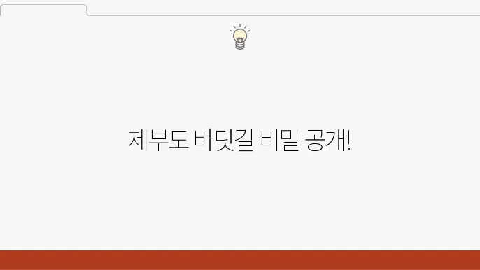 제부도 물때시사 바닷길 통행시사 2024