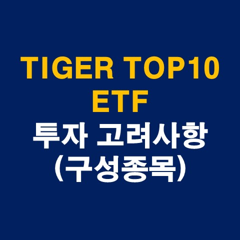  TIGER TOP10 소개 및 투자 고려사항 (구성종목)