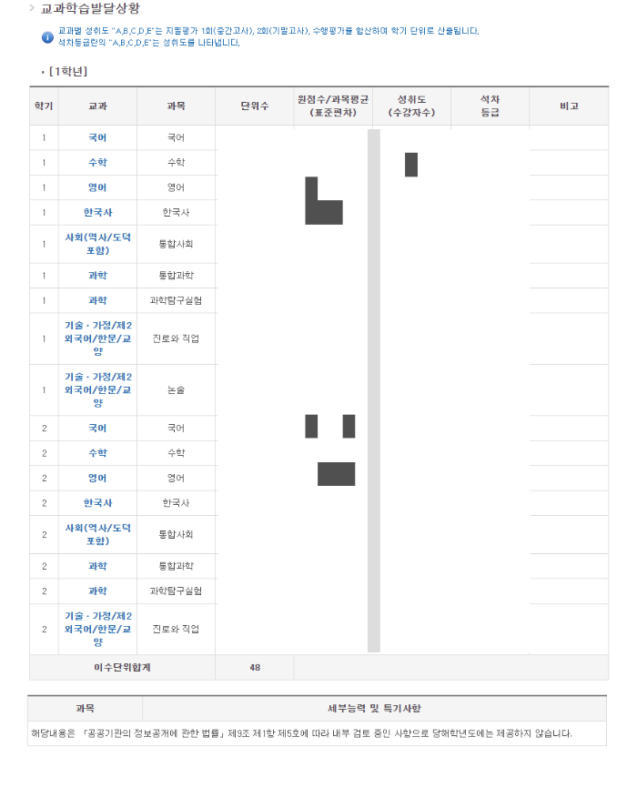 나이스-학교생활기록부