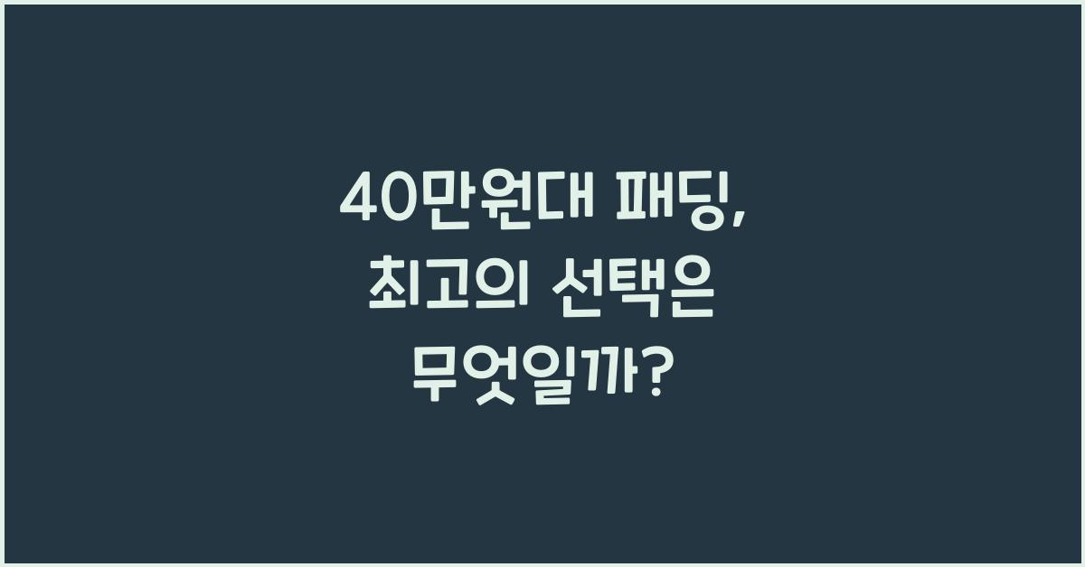 40만원대 패딩