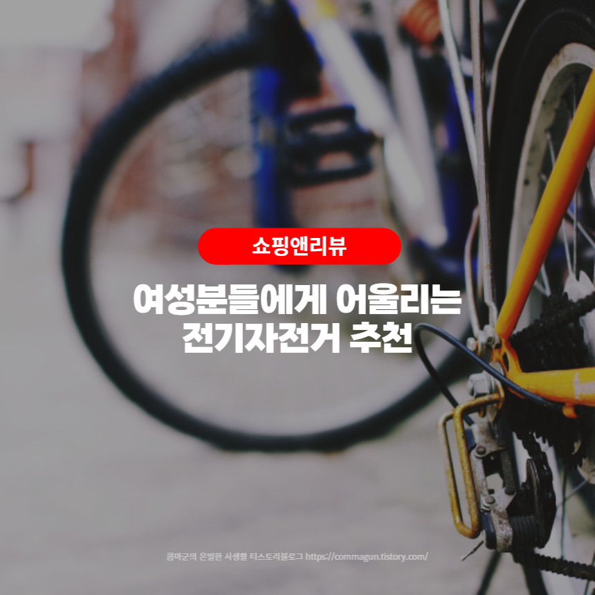  여성분들에게 어울리는 전기자전거 추천