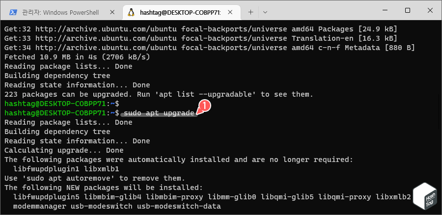 Linux 배포판 실제 업데이트 수행
