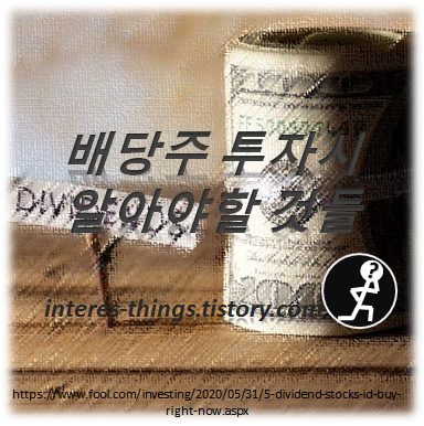  배당주 투자시 알아야할 것들