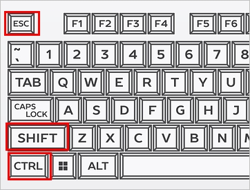 ctrl + shift + esc 키 누르기