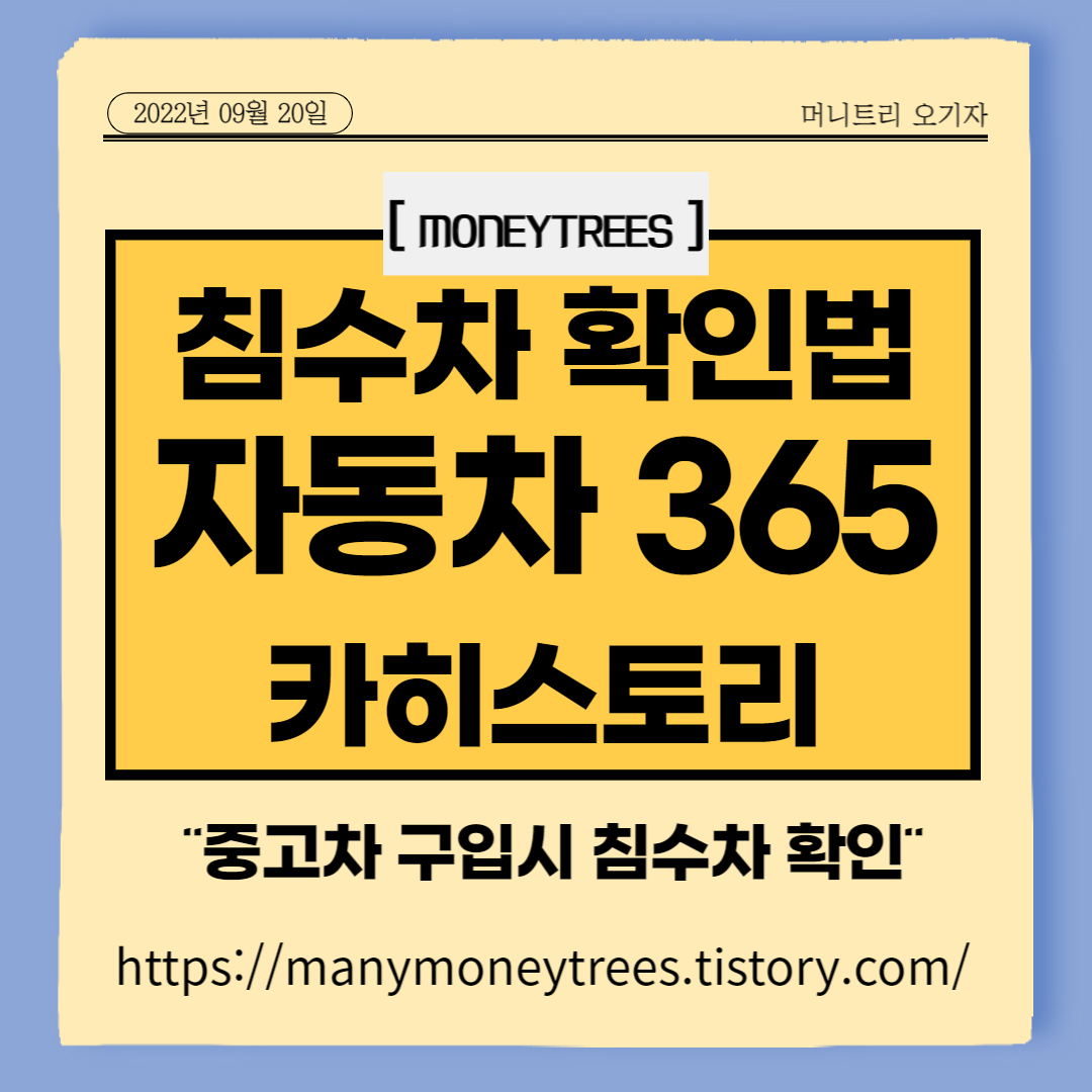침수차 확인 및 자동차 서비스 - 자동차 365 / 침수차 직접확인 방법