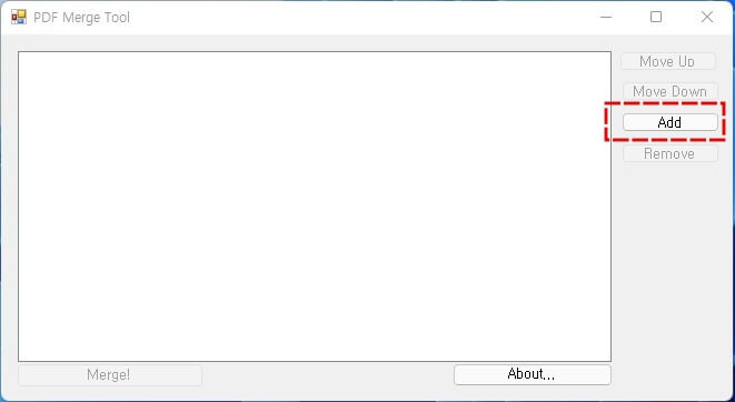 pdf 합치기 병합 프로그램 PDF Merge Tool