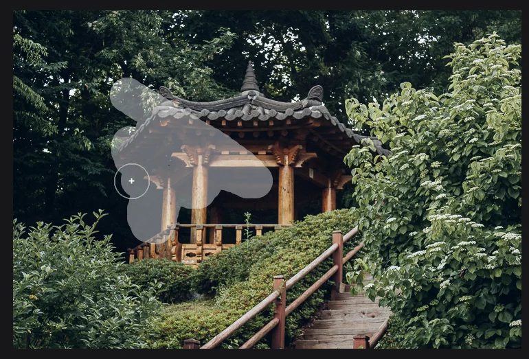 픽슬러 에디터로 사진 편집하는 모습 흐트림 효과의 모습