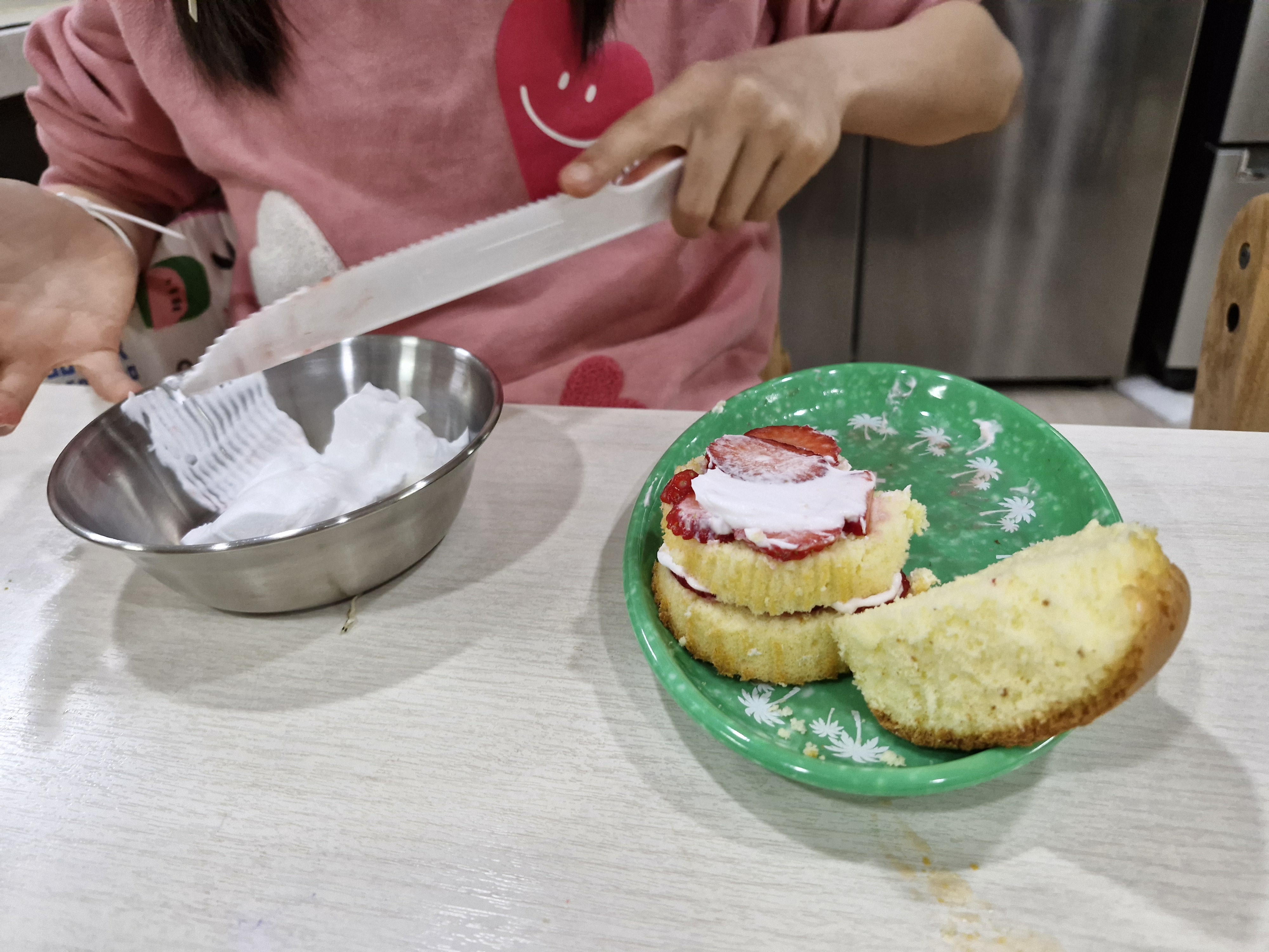 딸기생크림케이크만들기