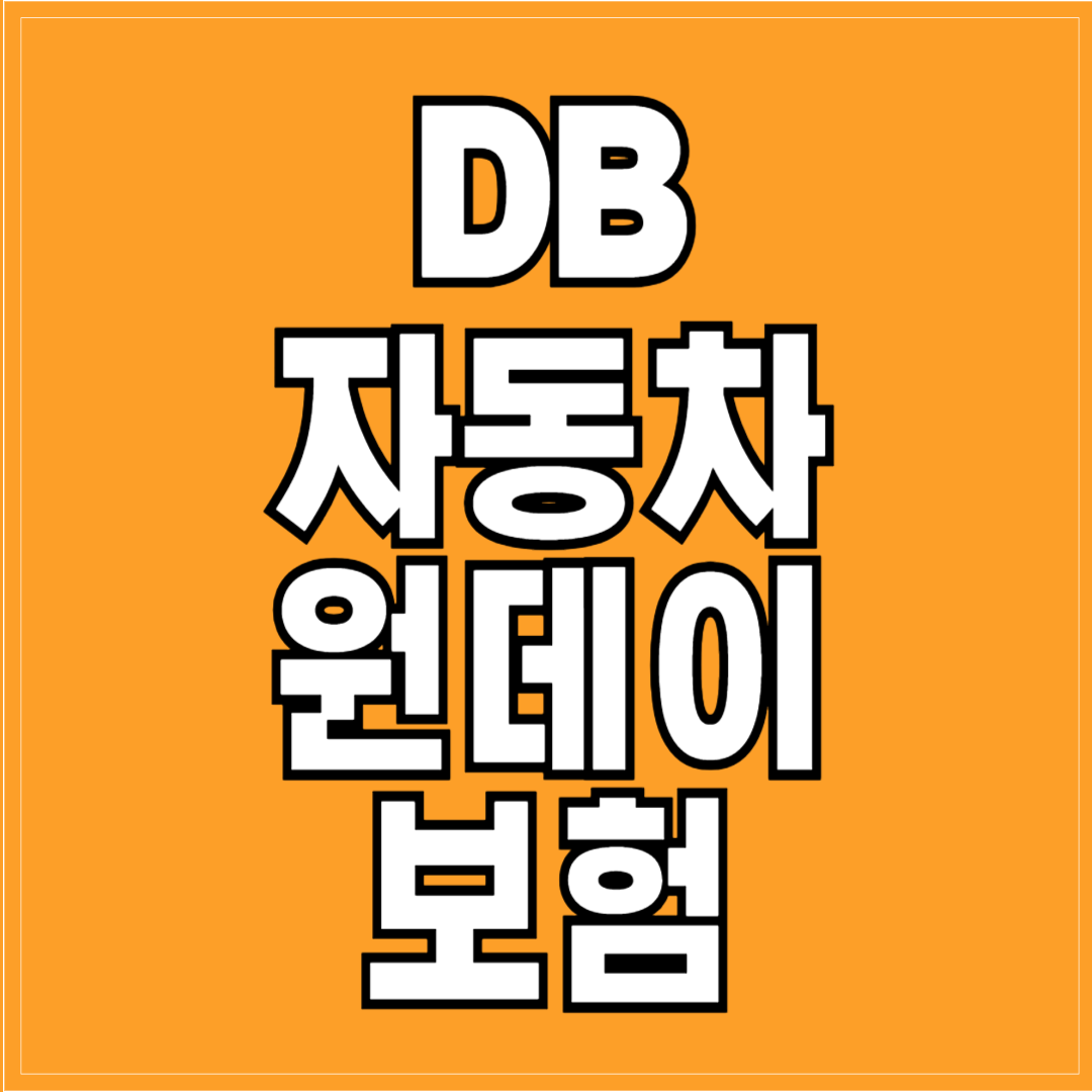 2024 db 자동차 일일보험 DB원데이보험 가격 및 보장 내용에 대하여