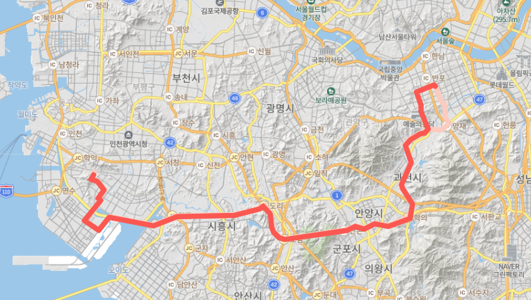  [광역] 9201번 버스 노선 시간표, 요금 : 송도, 선바위역, 서초역, 강남역, 양재역
