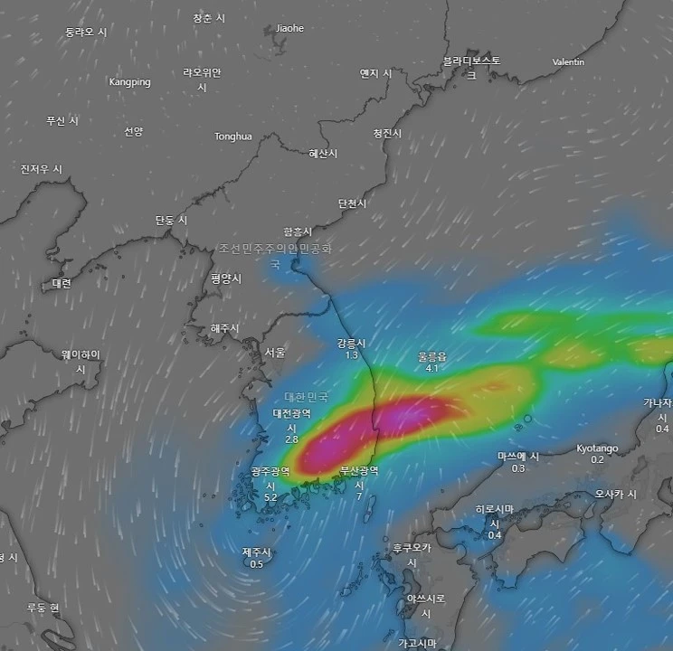 21일 강력한 비구름 예상