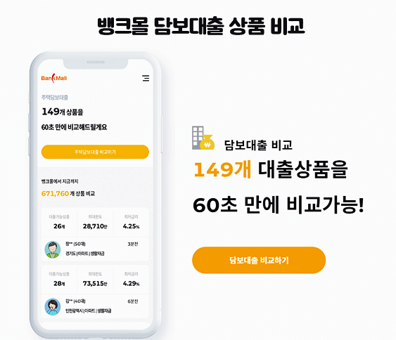  다주택자 대출규제완화 대출금리비교사이트 뱅크몰 주택담보대출 받기