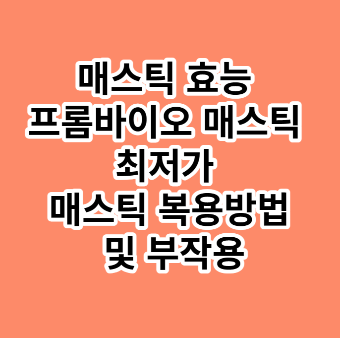 매스틱효능