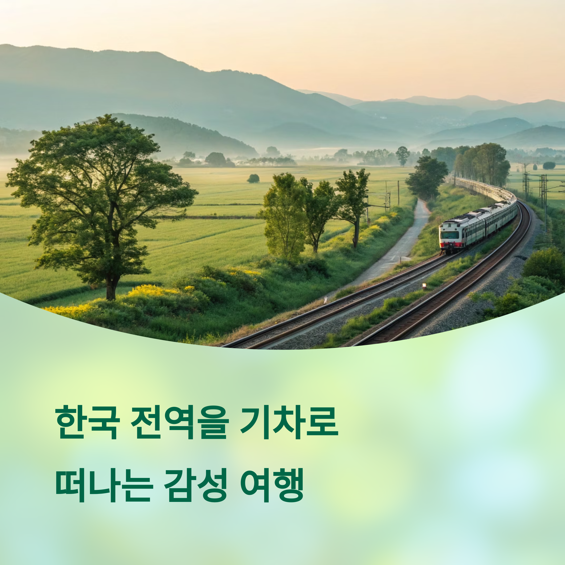 한국 전역을 기차로 떠나는 감성 여행