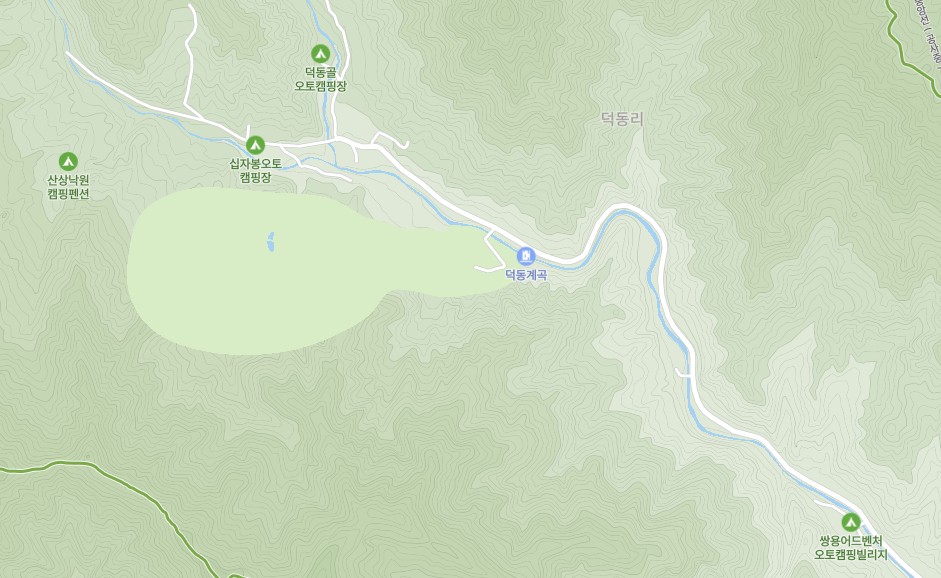  제천 덕동계곡펜션 / 위성사진으로 계곡위치보기!