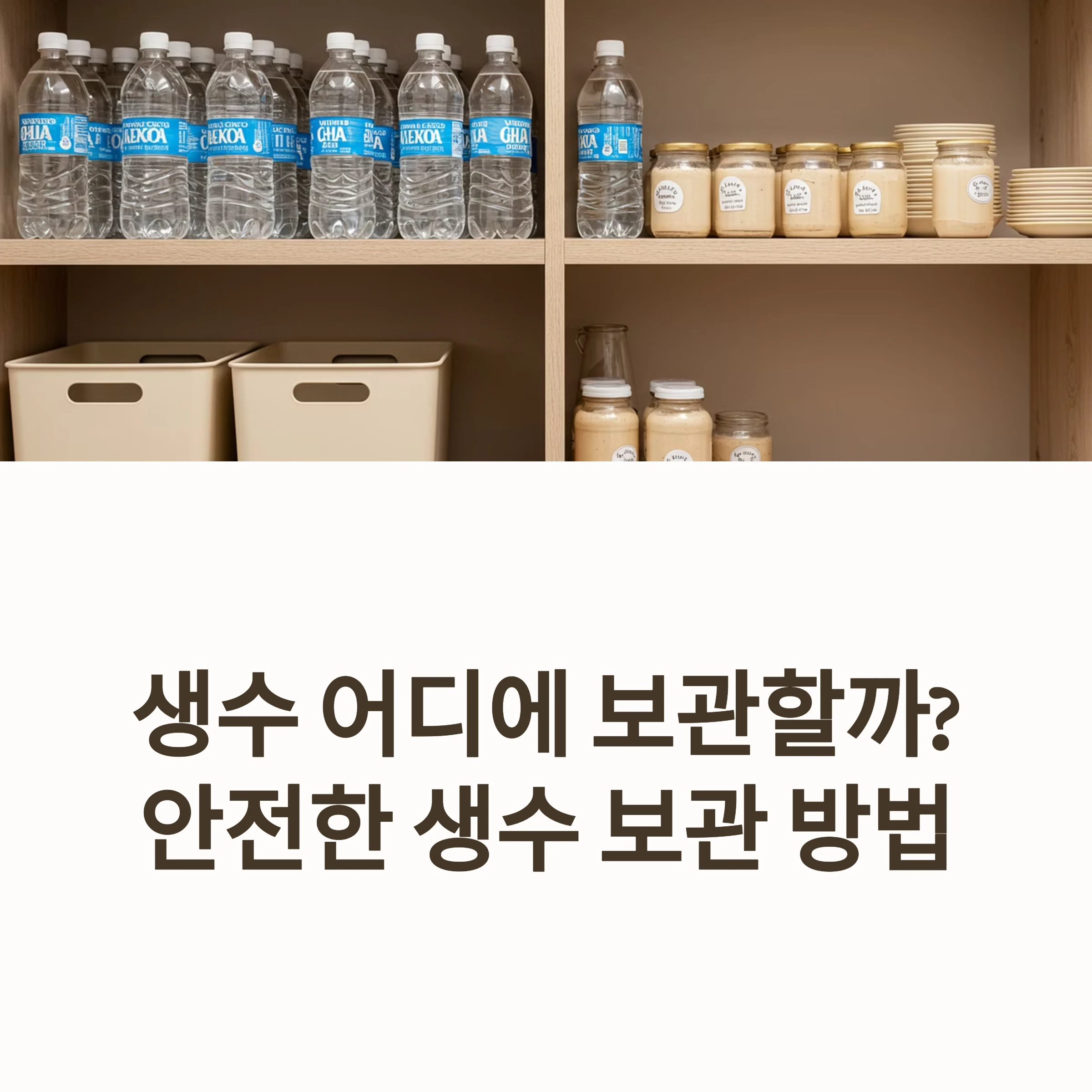 생수 어디에 보관할까? 안전한 생수 보관 방법