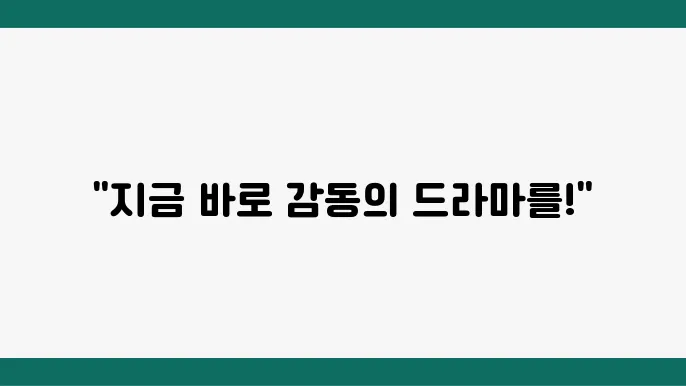 드라마 추천 최신 인기작