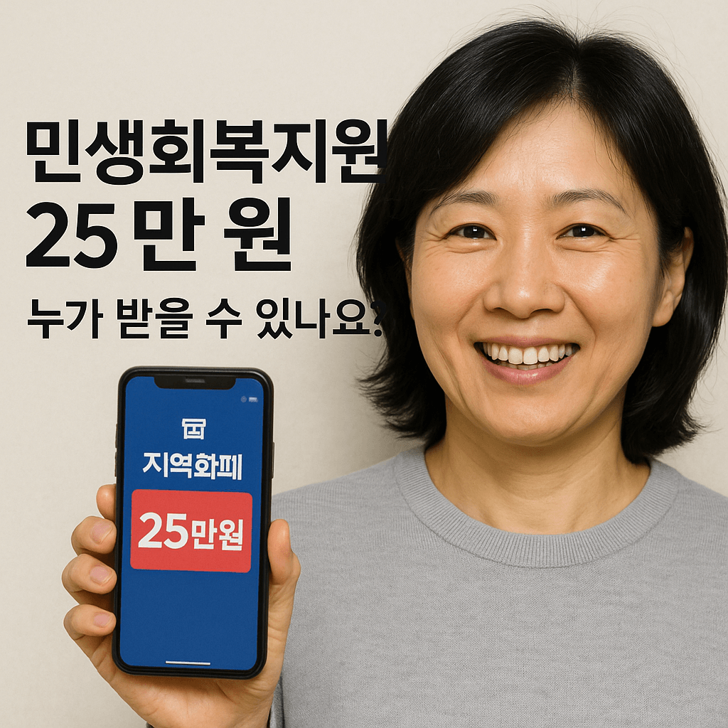 민생회복지원금 25만 원, 어떤 지원금인가요?