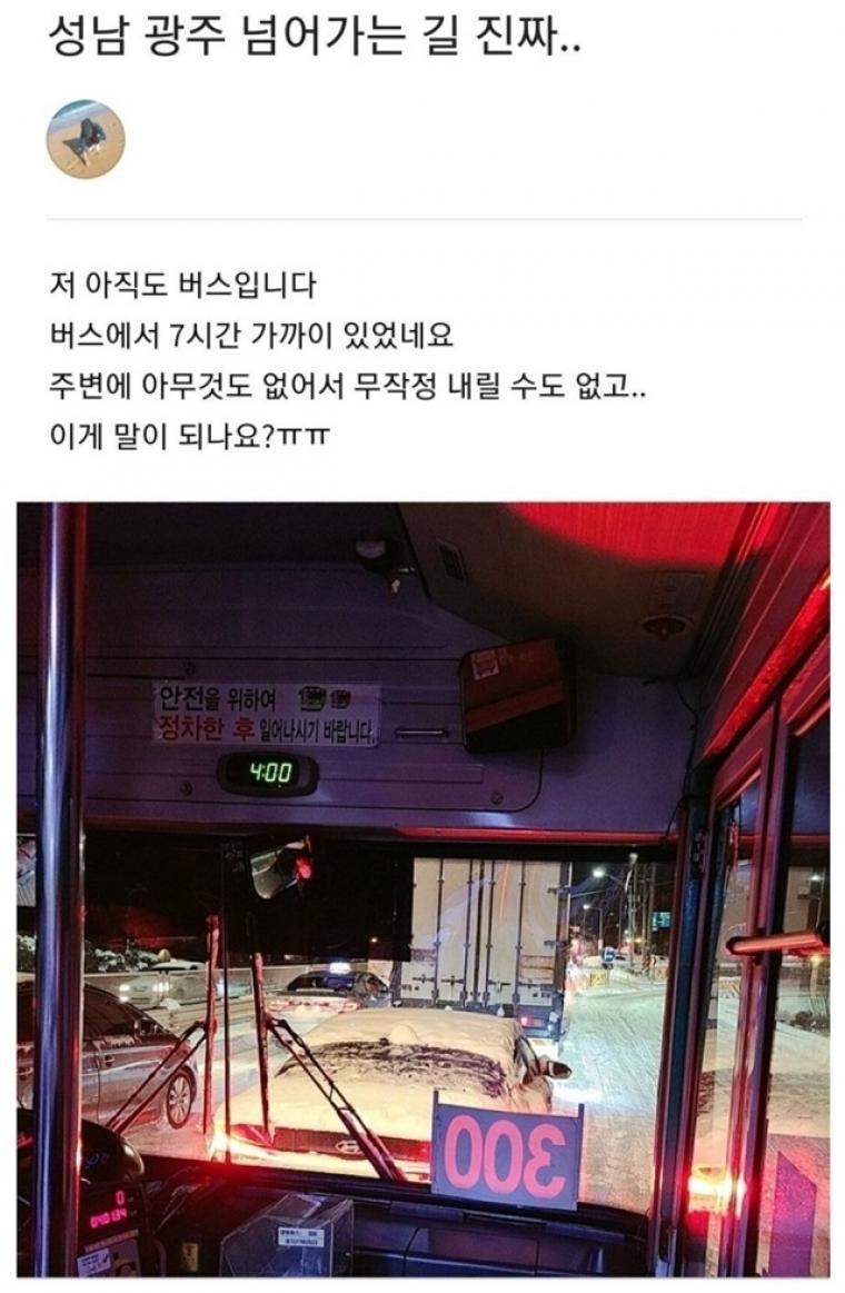  폭설 속 퇴근길 모음