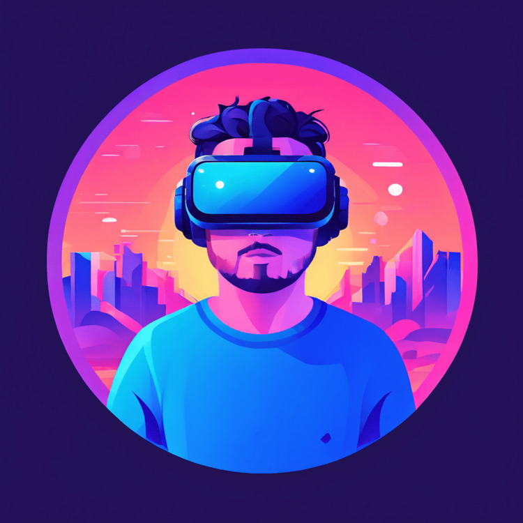 가상현실(VR)-헤드셋을-사용하고-있는-남자의-이미지