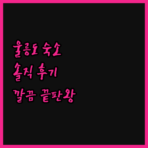 위드u 호텔&게스트하우스, 울릉도 깔