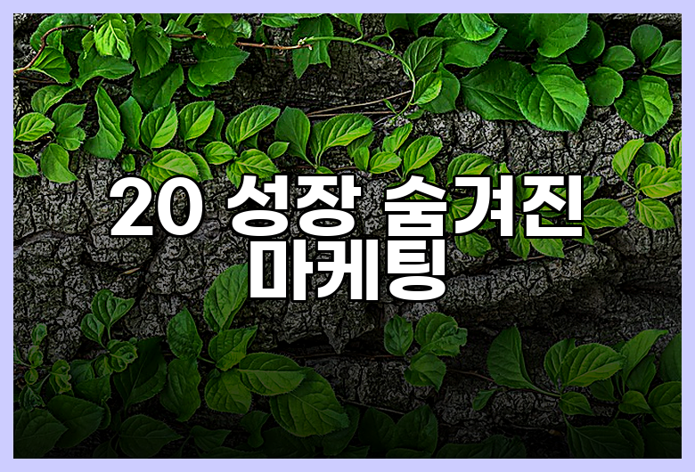 20 성장 숨겨진 마케팅