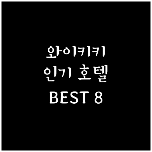 와이키키 인기 호텔 BEST 8 생생