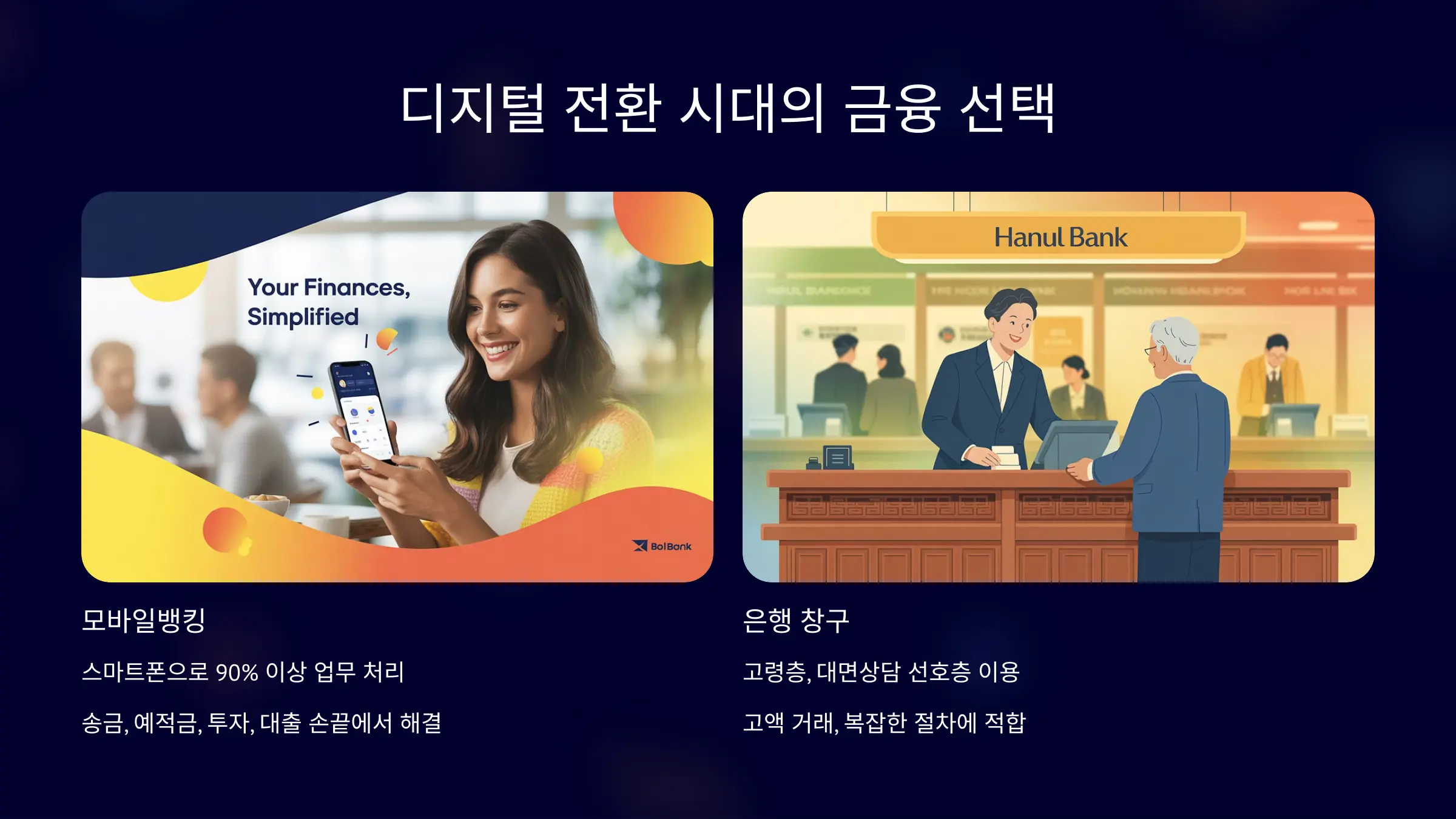디지털 전환 시대의 금융 선택, 당신은 어느 쪽인가?