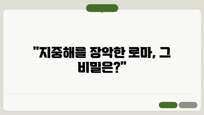 지중해 세계와 로마 제국의 정치적 상관관계