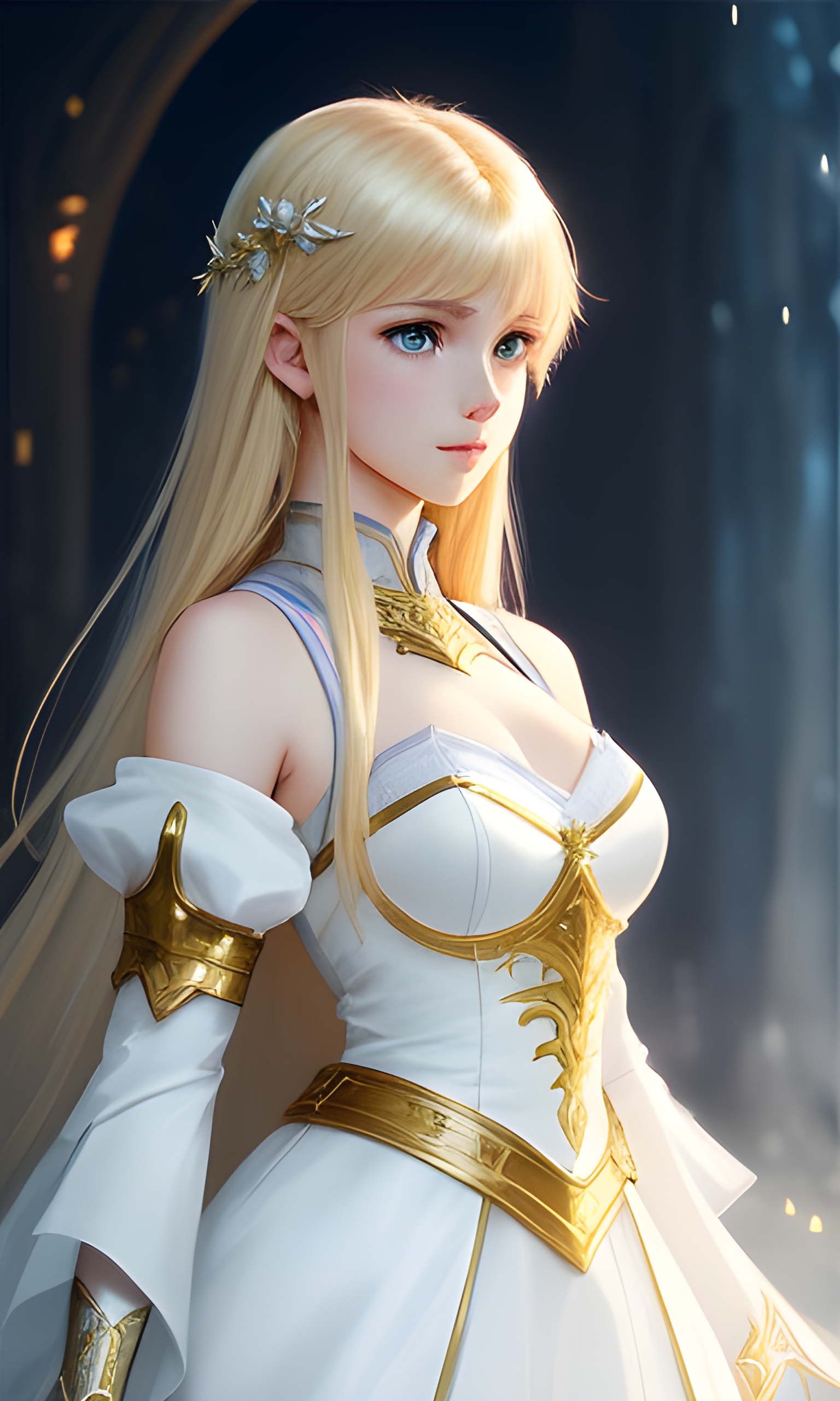 Image of a pretty cute blond paladin girl