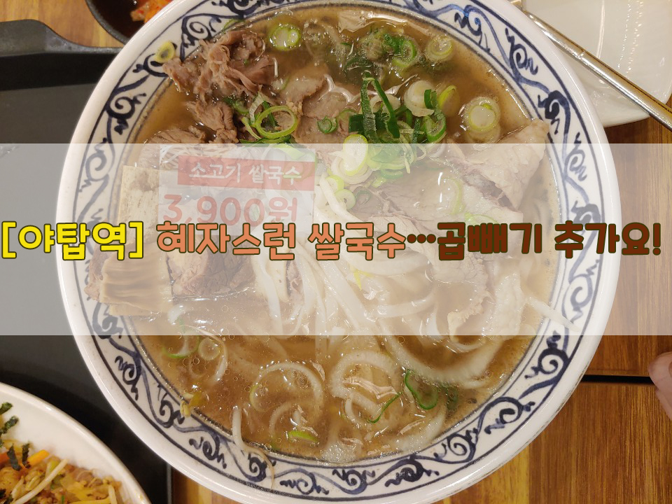  [야탑역] 혜자스런 쌀국수…곱빼기 추가요!