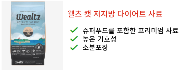 고양이 다이어트사료