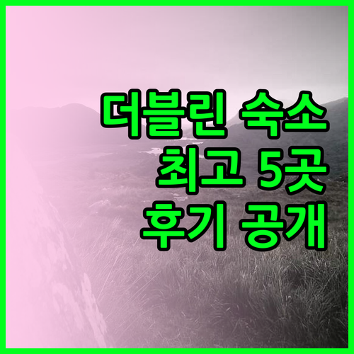 더블린 숙소 예약 고민 끝 최고의 선택 5곳 후기와 함께 더블린 숙소 예약 고민 끝 최고의 선