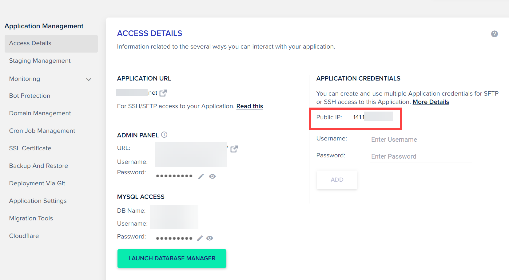 How to add a domain in Cloudways - Public IP Address