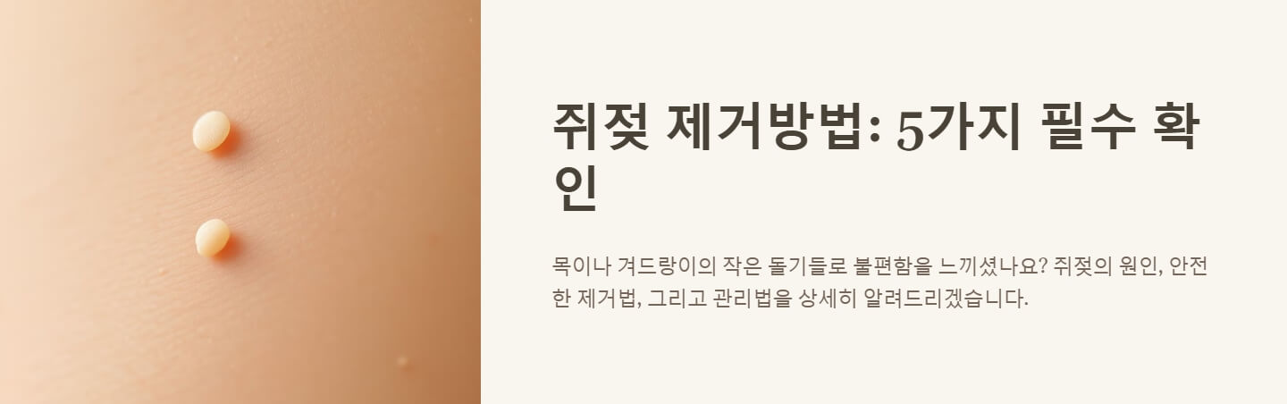쥐젖 제거방법