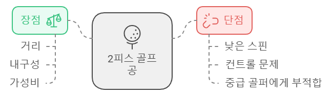 2피스 골프공 - 초보자와 거리 중시 골퍼를 위한 선택