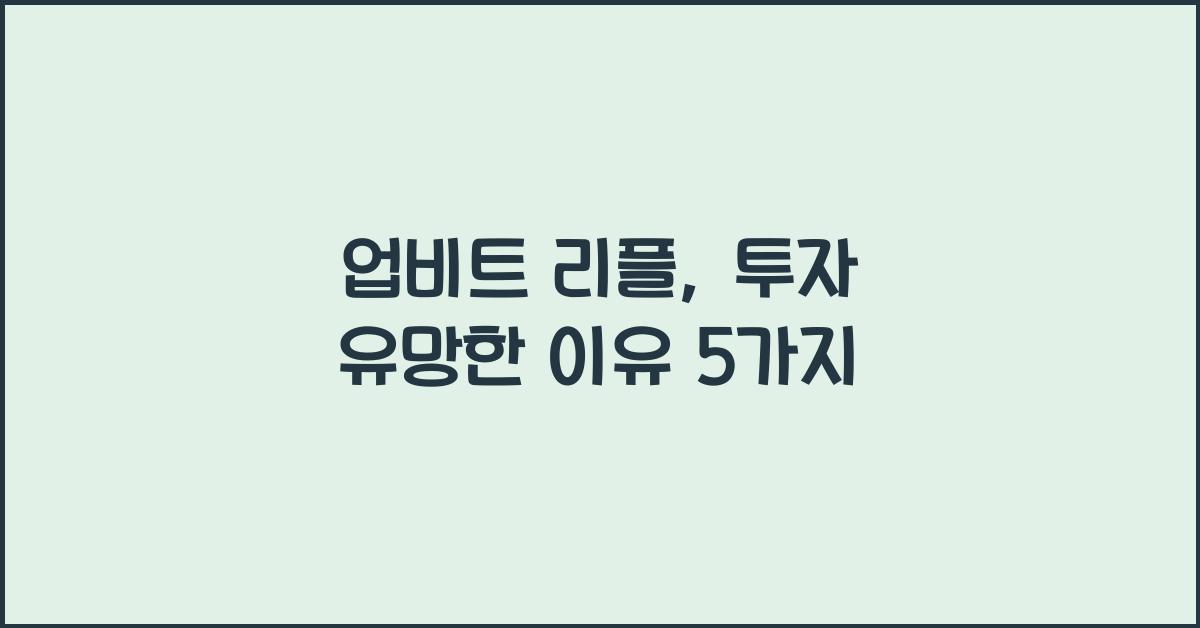 업비트 리플