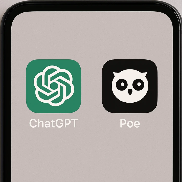 Poe와 ChatGPT 앱 비교