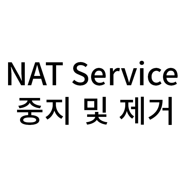  좀비같은 NAT Service 중지 및 제거하는 방법