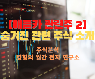  [애플카 관련주 2] 숨겨진 애플카 관련주 종목소개! (Feat. 우리가 알고 있는게 전부가 아니다!?)